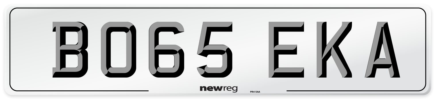 BO65 EKA Number Plate from New Reg